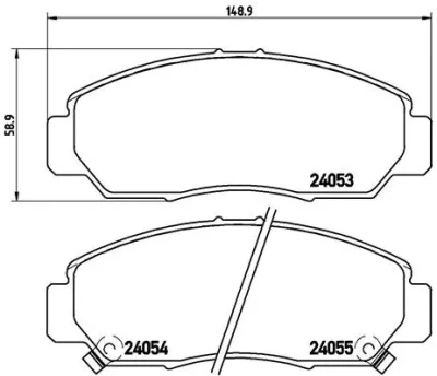 P 28 047 BREMBO Комплект тормозных колодок, дисковый тормоз