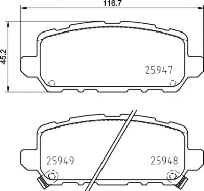 Комплект тормозных колодок, дисковый тормоз BREMBO P 28 090