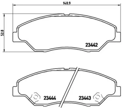 P 30 015 BREMBO Комплект тормозных колодок, дисковый тормоз