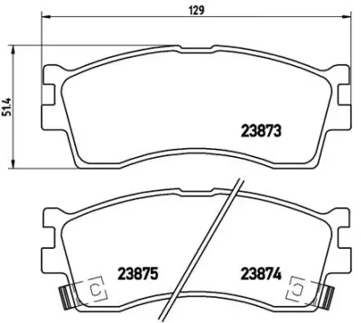 P 30 016 BREMBO Комплект тормозных колодок, дисковый тормоз