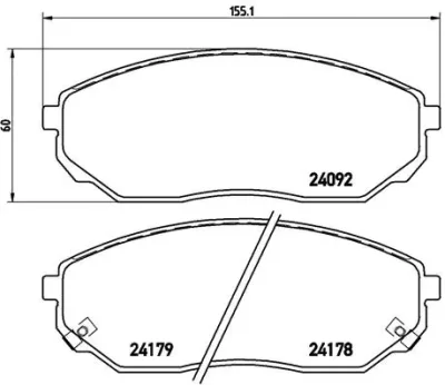 P 30 019 BREMBO Комплект тормозных колодок, дисковый тормоз