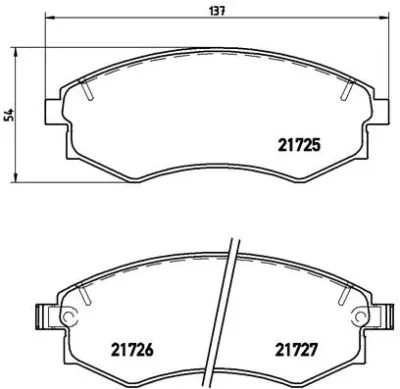 P 30 022 BREMBO Комплект тормозных колодок, дисковый тормоз