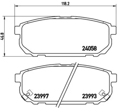 P 30 023 BREMBO Комплект тормозных колодок, дисковый тормоз