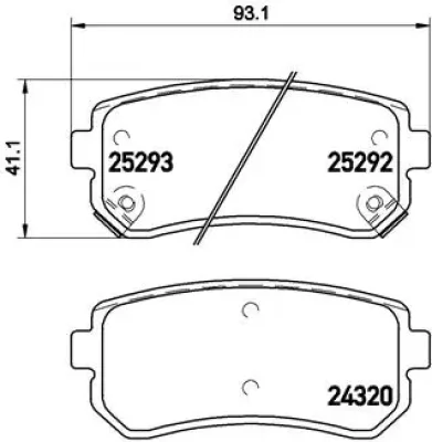 P 30 051 BREMBO Комплект тормозных колодок, дисковый тормоз