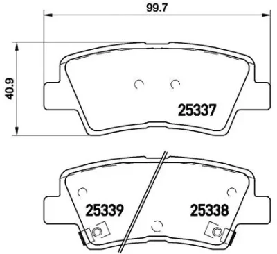 P 30 067 BREMBO Комплект тормозных колодок, дисковый тормоз