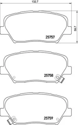 P 30 070 BREMBO Комплект тормозных колодок, дисковый тормоз