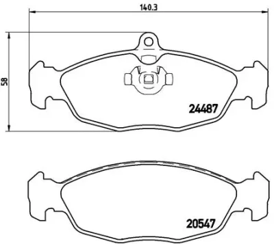 P 36 017 BREMBO Комплект тормозных колодок, дисковый тормоз