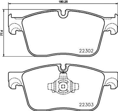 Комплект тормозных колодок, дисковый тормоз BREMBO P 36 031