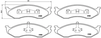 P 37 004 BREMBO Комплект тормозных колодок, дисковый тормоз