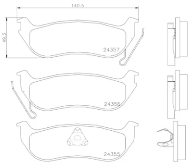 P 37 009 BREMBO Комплект тормозных колодок, дисковый тормоз