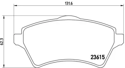 P 44 011 BREMBO Комплект тормозных колодок, дисковый тормоз