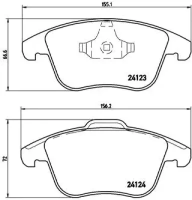 P 44 020 BREMBO Комплект тормозных колодок, дисковый тормоз