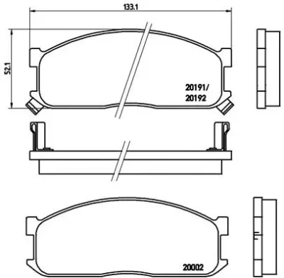 Комплект тормозных колодок, дисковый тормоз BREMBO P 49 010