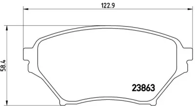 Комплект тормозных колодок, дисковый тормоз BREMBO P 49 029