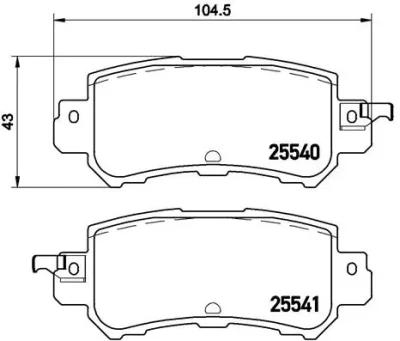 P 49 047 BREMBO Комплект тормозных колодок, дисковый тормоз