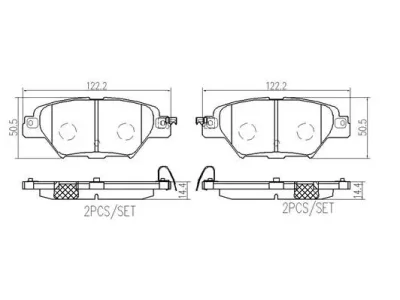 P 49 062 BREMBO Комплект тормозных колодок, дисковый тормоз