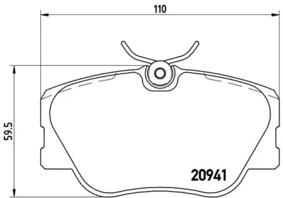 P 50 008 BREMBO Комплект тормозных колодок, дисковый тормоз