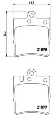 P 50 033 BREMBO Комплект тормозных колодок, дисковый тормоз