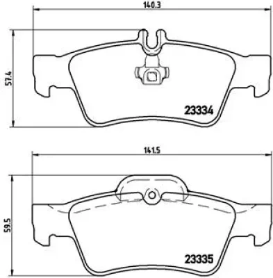 P 50 052 BREMBO Комплект тормозных колодок, дисковый тормоз