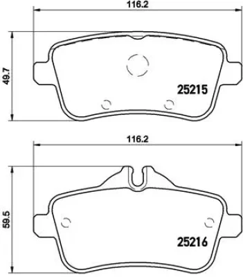 P 50 100 BREMBO Комплект тормозных колодок, дисковый тормоз