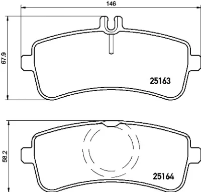 P 50 125 BREMBO Комплект тормозных колодок, дисковый тормоз