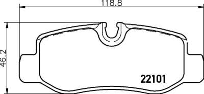 P 50 126 BREMBO Комплект тормозных колодок, дисковый тормоз