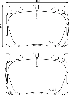 Комплект тормозных колодок, дисковый тормоз BREMBO P 50 139