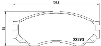 P 54 020 BREMBO Комплект тормозных колодок, дисковый тормоз