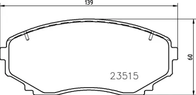 P 54 059 BREMBO Комплект тормозных колодок, дисковый тормоз