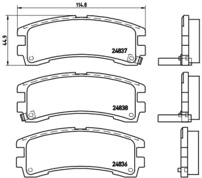 P 56 017 BREMBO Комплект тормозных колодок, дисковый тормоз