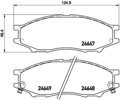 P 56 083 BREMBO Комплект тормозных колодок, дисковый тормоз