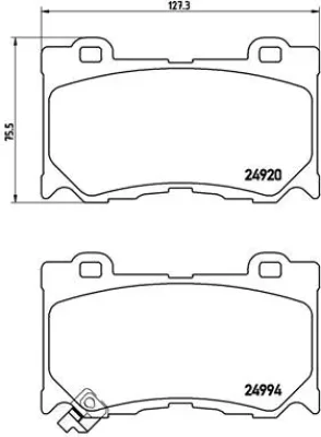 Комплект тормозных колодок, дисковый тормоз BREMBO P 56 089