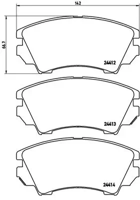 P 59 055 BREMBO Комплект тормозных колодок, дисковый тормоз