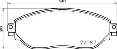 P 59 082 BREMBO Комплект тормозных колодок, дисковый тормоз