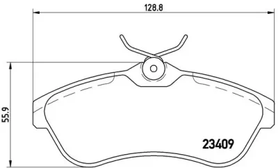 P 61 075 BREMBO Комплект тормозных колодок, дисковый тормоз