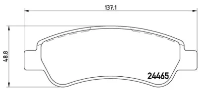 P 61 091 BREMBO Комплект тормозных колодок, дисковый тормоз