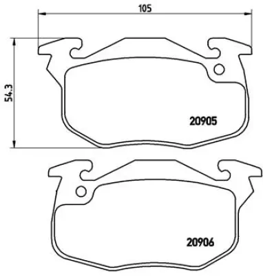 P 61 097 BREMBO Комплект тормозных колодок, дисковый тормоз