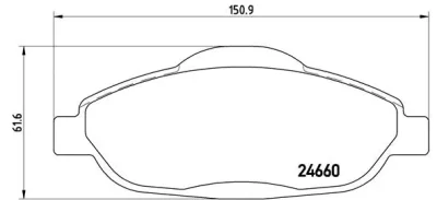 P 61 101X BREMBO Комплект тормозных колодок, дисковый тормоз