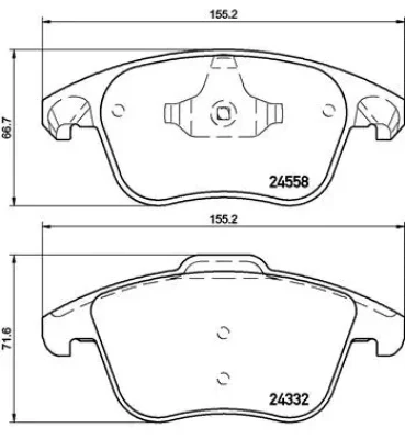 P 61 117 BREMBO Комплект тормозных колодок, дисковый тормоз