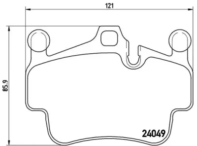 P 65 014 BREMBO Комплект тормозных колодок, дисковый тормоз