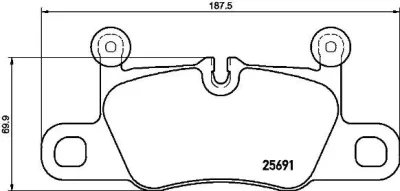 P 65 031 BREMBO Комплект тормозных колодок, дисковый тормоз