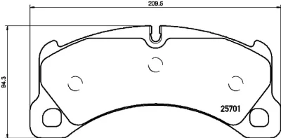 P 65 033 BREMBO Комплект тормозных колодок, дисковый тормоз