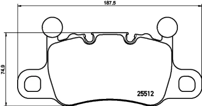 Комплект тормозных колодок, дисковый тормоз BREMBO P 65 038