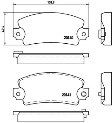 P 68 004 BREMBO Комплект тормозных колодок, дисковый тормоз