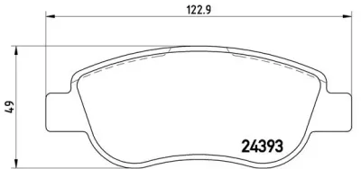 P 68 049 BREMBO Комплект тормозных колодок, дисковый тормоз