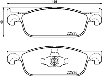 Комплект тормозных колодок, дисковый тормоз BREMBO P 68 065