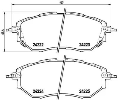 Комплект тормозных колодок, дисковый тормоз BREMBO P 78 017