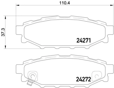 P 78 020 BREMBO Комплект тормозных колодок, дисковый тормоз