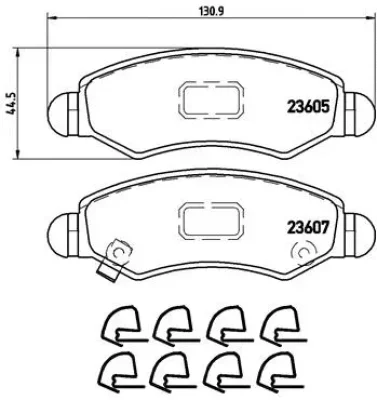 Комплект тормозных колодок, дисковый тормоз BREMBO P 79 015