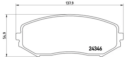 Комплект тормозных колодок, дисковый тормоз BREMBO P 79 018